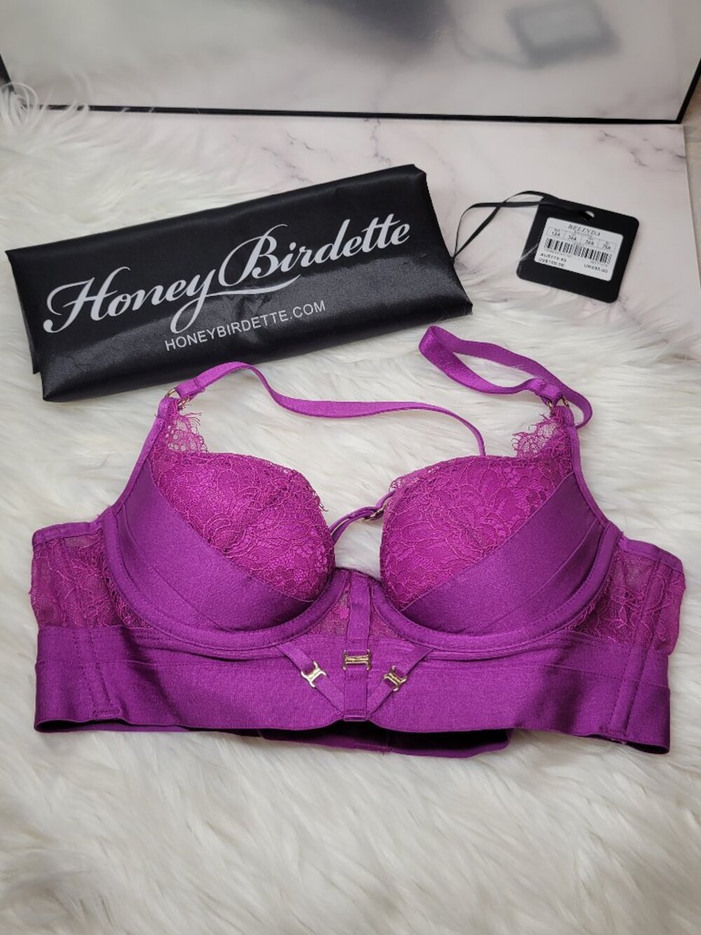 Honey Birdette Belinda 34A Bra 💜 Orchid